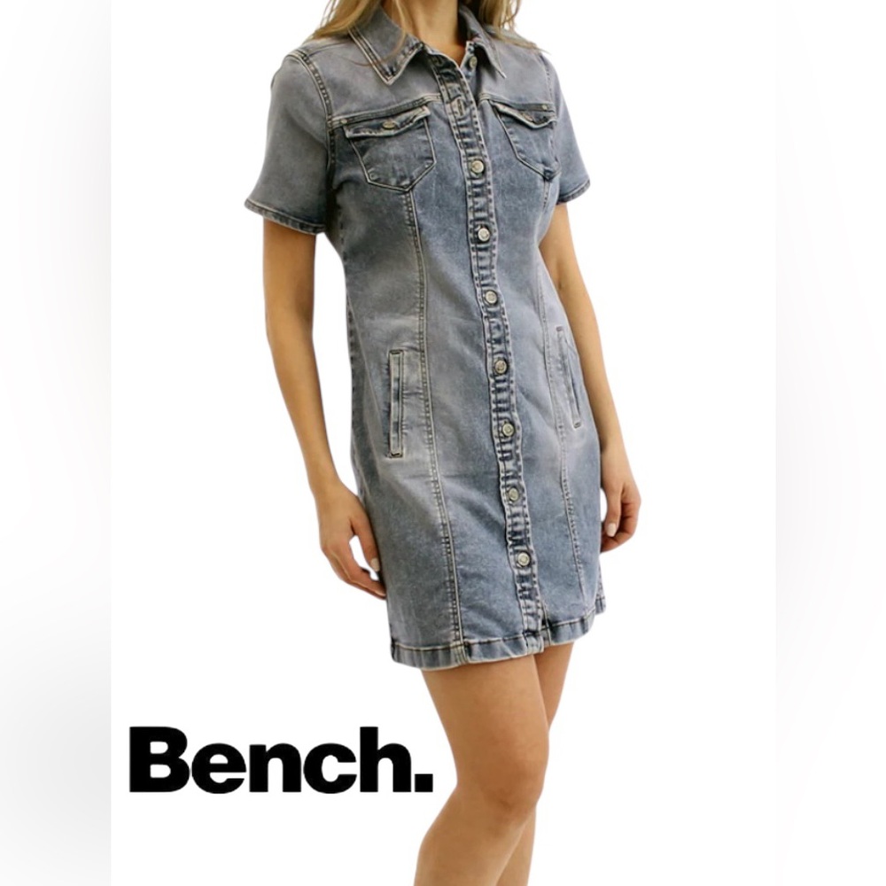 WOMEN’S BENCH CLASSIC BLUE SHIRT DRESS DENIM STYLE